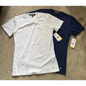 Eleven Women`s Love to Love Rib Tennis Top White & Navy Small Bundle New Nwts